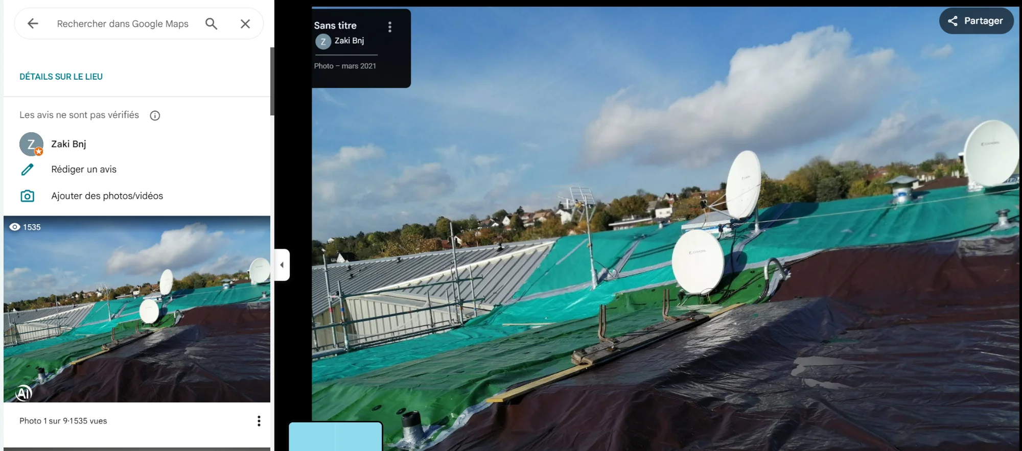 Toiture THOR1 avec bâches de protection